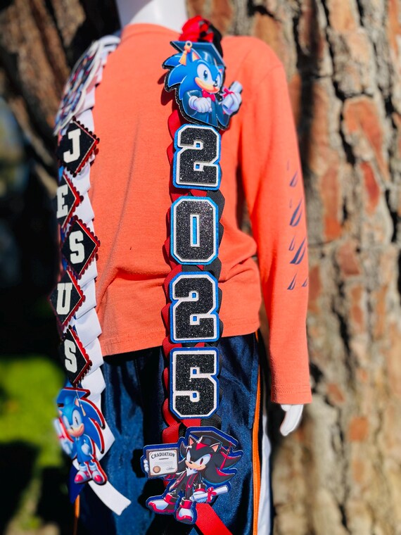 Boy Graduation Leis Graduation Leis Grad Leis Kid Graduation Leis Theme graduation Leis Half and Half graduation Leis 2 Ribbon Color leis