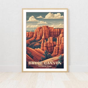 Bryce Canyon National Park Vintage Printable Poster, Travel Poster, Digital Print, Wall Art, Unique Gift, Home Decor, Instant Download