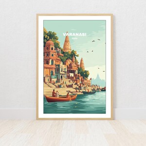 Varanasi Printable Poster, Travel Poster, Digital Print, Wall Art, Unique Gift
