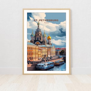 St. Petersburg Printable Poster, Travel Poster, Digital Print, Wall Art, Unique Gift