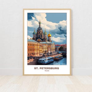 St. Petersburg Printable Poster, Travel Poster, Digital Print, Wall Art, Unique Gift