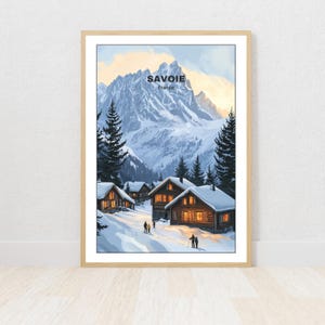Savoie Printable Poster, Travel Poster, Digital Print, Wall Art, Unique Gift, Home Decor, Instant Download, French Alps