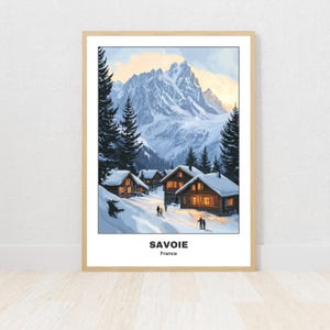Savoie Printable Poster, Travel Poster, Digital Print, Wall Art, Unique Gift, Home Decor, Instant Download, French Alps