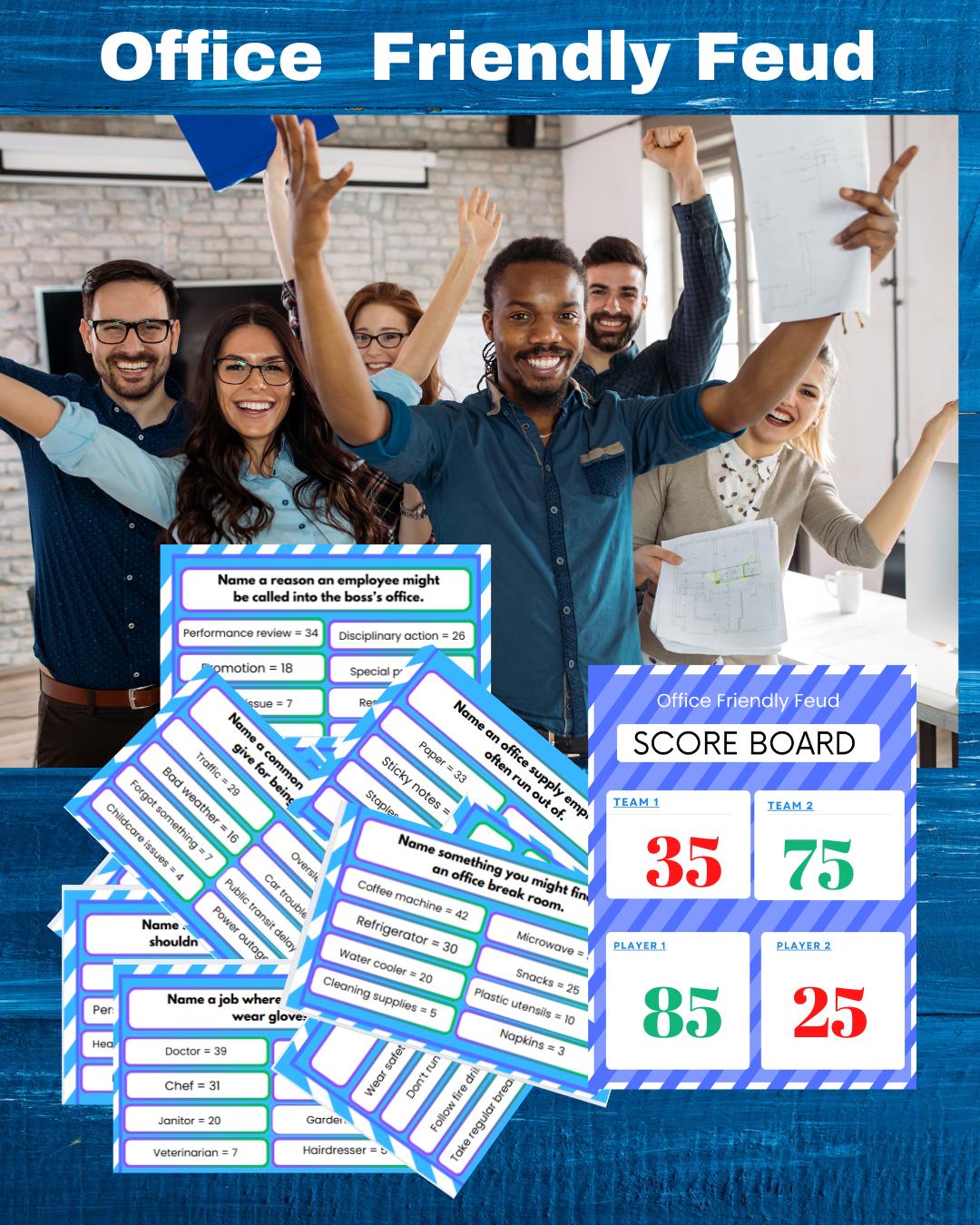 Humyoun Baby Shower Friendly Feud Game – Includes 12 Question Cards, 2 Buzzers, Fun Trivia For Family & Parties, Team Building - View #2