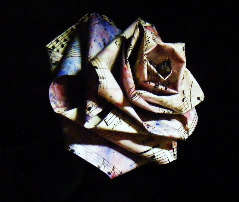 Sheet Music paper roses Petal Paper