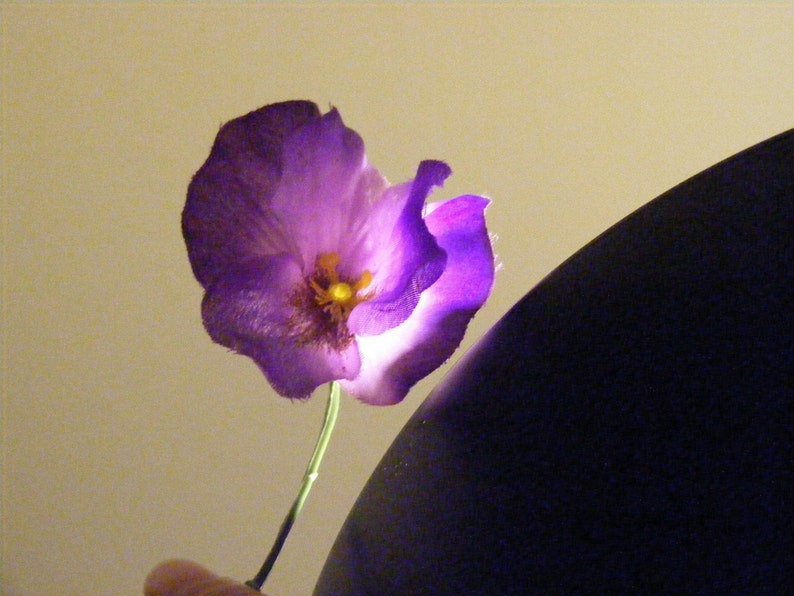 Pretty Purple PANSY customizable on bobby pins, barrettes, combs or alligator clips image 2