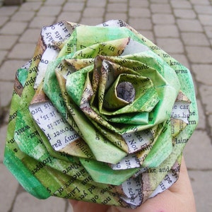 Paper rose from book pages - fully customizable