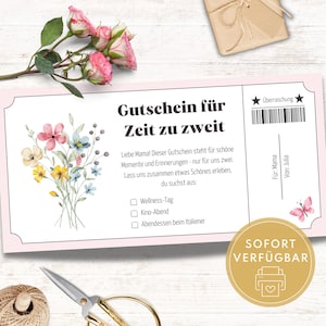 Moederdag voucher sjabloon, tijd voucher om af te drukken, moeder voucher om te downloaden, cadeau voucher tijd, last minute cadeau moeder