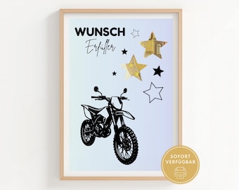 Gift of money for a moped or scooter voucher, A4 PDF printable template for download