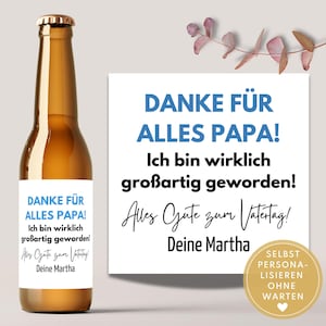 Personalized beer label as a Father&#39;s Day gift for Dad, Dad beer gift, beer bottle label as a last minute Father&#39;s Day DIY