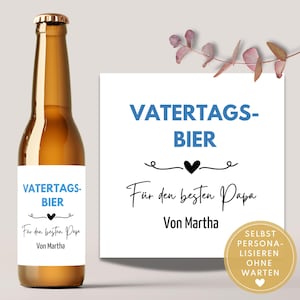 Beer label Dad to print yourself as a gift for Father&#39;s Day, Father&#39;s Day beer as a personalized gift for Dad, gift for fathers