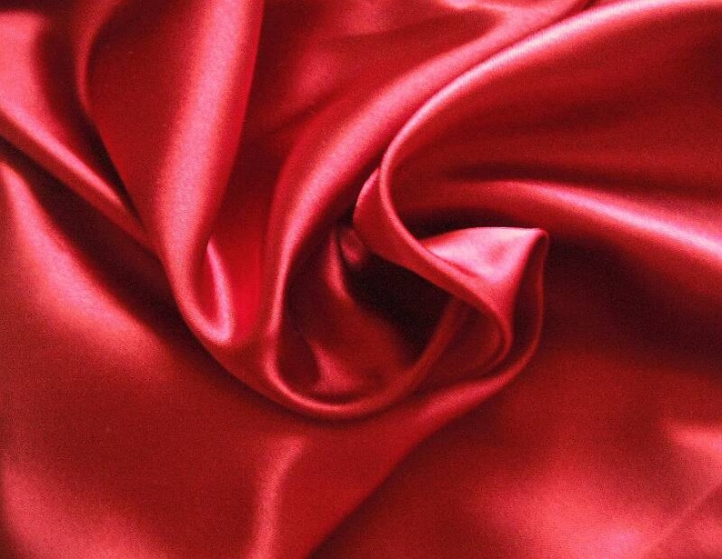 Burgundy Satin Lining Fabric Dark Red Fat Quarter - 18 x 30 Maroon Sample Size Fabric
