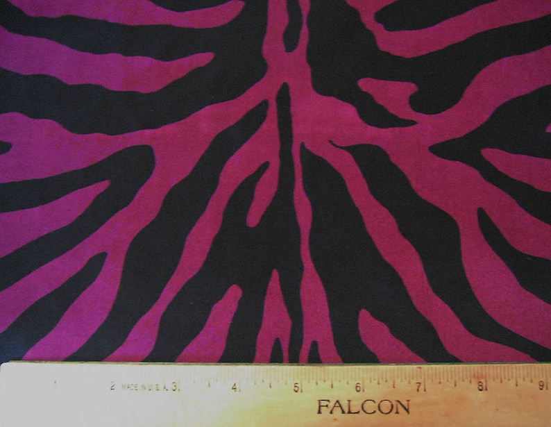 BTY Purple and Black Zebra Print Satin Lining Fabric 60 Wide