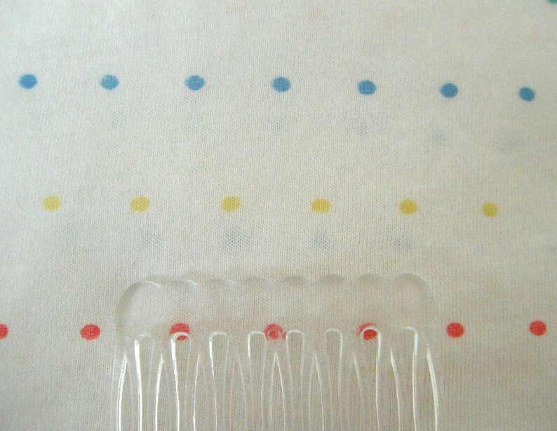 Small Clear Plastic Side Hair Combs Scalloped Edge 1 Etsy