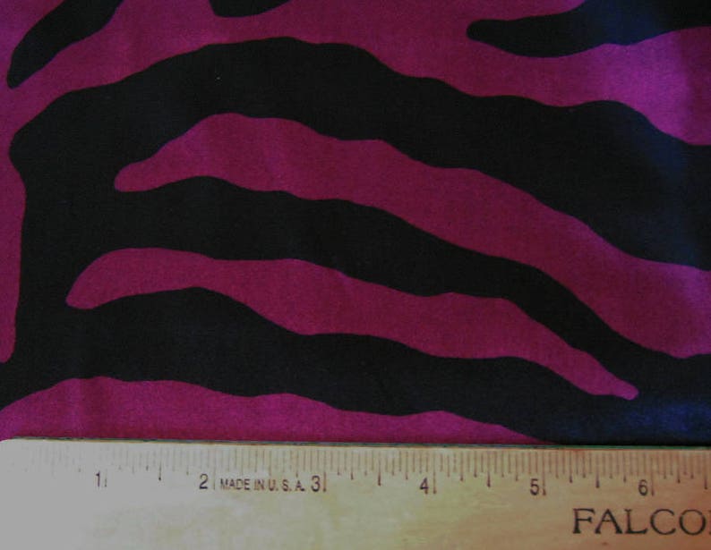 BTY Purple and Black Zebra Print Satin Lining Fabric 60 Wide