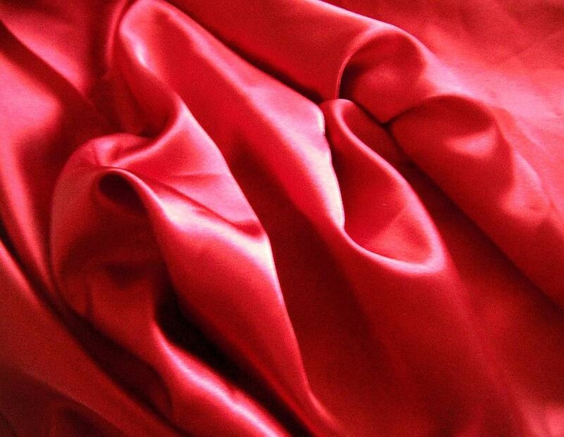 Burgundy Satin Lining Fabric Dark Red Fat Quarter - 18 x 30 Maroon Sample Size Fabric