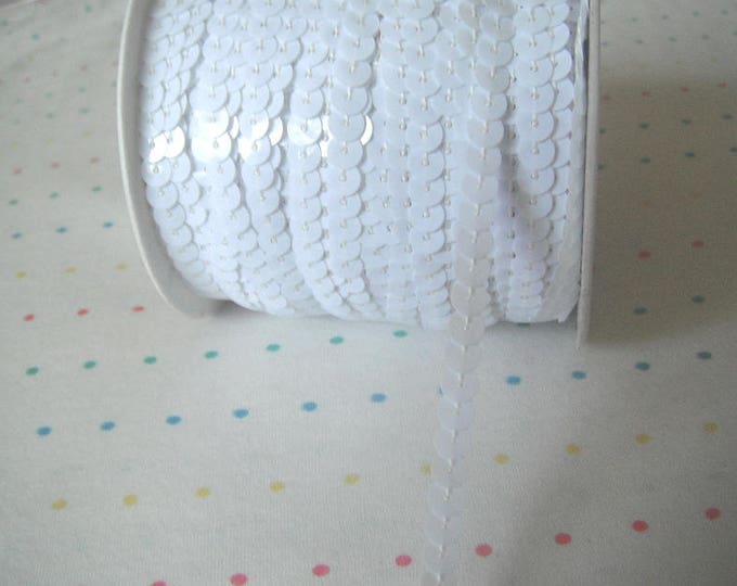 White Sequin Trim, 6 Mm 5 Yards Etsy