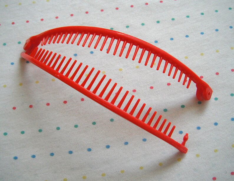 Red Plastic Banana Hair Combs Hair Combs in Bulk 6 Etsy