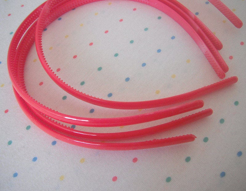 Red Plastic Headbands Headbands in Bulk 8 mm Wide 12 Etsy