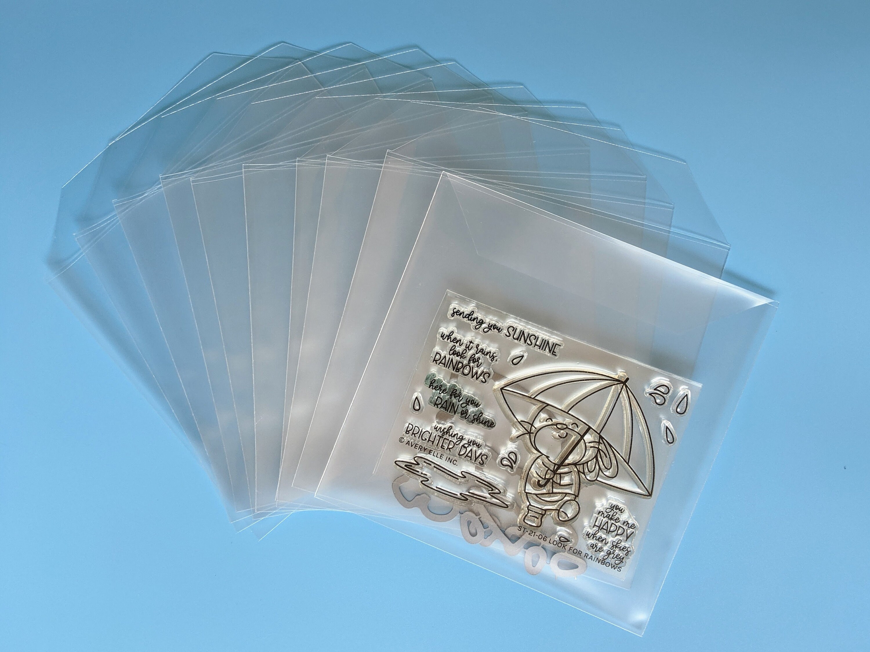 Stamp and die storage with flap set of 10 clear small Etsy