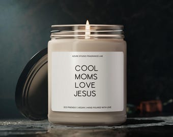 Cool Mom Candle Christian Candle Mom Candle Gift Mother's Day Candle Mom Soy Scented Candles Glass Jar Candle Amber Jar Candle Mama Candle