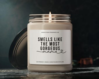 Mom Candle Gift Mother's Day Candle Mom Scented Candles Mama Candle Mom Candle Glass Jar Candle Amber Jar Candle Soy Scented Candle