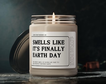 Earth Day Candle Gift Earth Day Gift Scented Candle For Earth Day Scented Candle Gift For Earth Day Amber Jar Glass Jar Candle