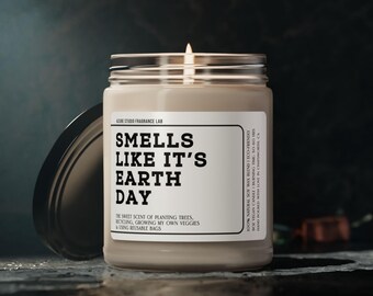 Candle For Earth Day Earth Day Candle Gift For Friend Co-worker Earth Day Gift Scented Candle For Earth Day Amber Jar Glass Jar Candle