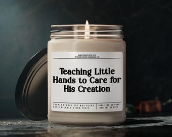 Candle For Christian Mom Earth Day Candle Gift Scented Candle For Earth Day Christian Mom Gift Amber Jar Glass Jar Candle Earth Day Gift