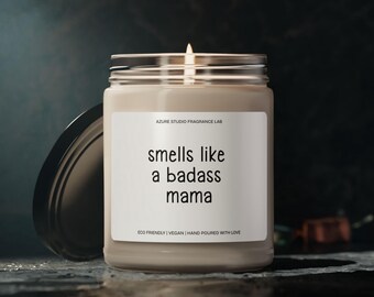 Badass Mama Candle Mom Candle Gift Mom Soy Candle Mother's Day Candle Best Mom Candle Gift Scented Candles Glass Jar Amber Jar Mama Candle