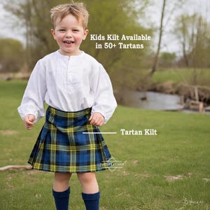 Scottish Kids Kilts Traditional Highland Tartan Baby kilts Available in 50+ Tartans