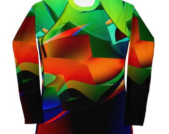 Women's Rash Guard Colorful Design