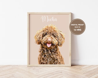 Custom Pet Portrait, Unique Dog & Cat Memorial Gift (Digital File)