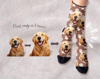 Custom Pet Portrait Socks, Personalized Pet Lover Gift