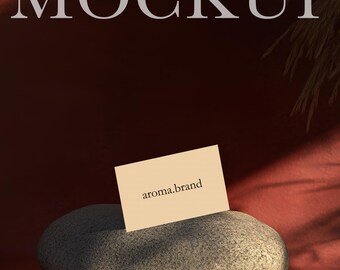 Business Card Mockups, Branding Mockups, Neutral Mockup, Styled Mockup, Minimalist Card Mockup, Blank Business Card Mock AI