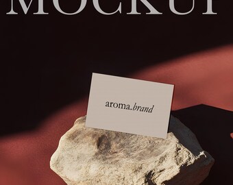 Business Card Mockups, Branding Mockups, Neutral Mockup, Styled Mockup, Minimalist Card Mockup, Blank Business Card Mock AI