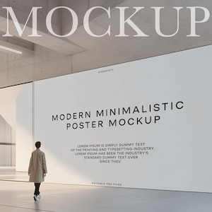 Billboard Ads Poster Mockup - PSD Vorlage für Billboard Display, Poster Showcase, Werbung Mockup, Lifestyle Design Mockup