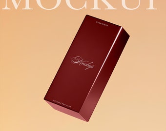 Maquetas de cajas de cosméticos, maquetas de cajas de envío, maquetas de cajas de cartón, maquetas de cajas cuadradas de color crema, maquetas de cajas, maquetas de IA