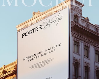 Maquette d'affiche de panneau d'affichage - Modèle PSD pour affichage de panneau d'affichage, vitrine d'affiches, maquette publicitaire, maquette de design de style de vie