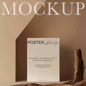 Vertical Poster Mockup – PSD Template for Display, Simple Poster Showcase, Advertising Mockup, Lifestyle Design Mockup
