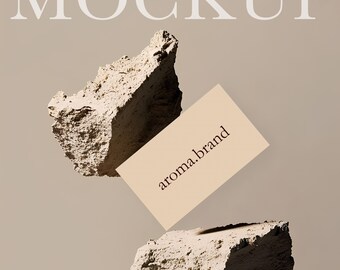 Business Card Mockups, Branding Mockups, Neutral Mockup, Styled Mockup, Minimalist Card Mockup, Blank Business Card Mock AI