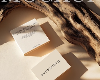 Flyer and business card Mockup, Aesthetic Brochure and Branding Mockups, Neutral, Mockup, Minimalist Card Mockup, Blank Business Card Mock