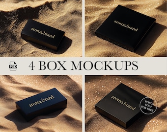 4 + 1 present mockups bundle, box mockup, cosmetic box mockup, logo mockup,  Square Box Mockup, Box Mockup, Mockup AI, Design PSD Template