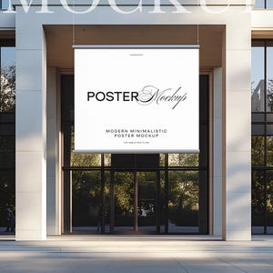 Billboard Poster Mockup - PSD Vorlage für Billboard Display, Poster Showcase, Werbung Mockup, Lifestyle Design Mockup