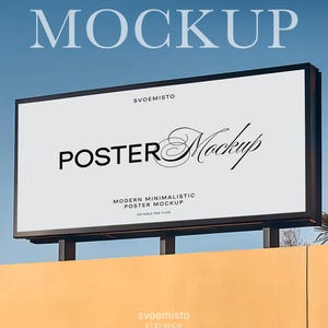 Billboard Ad Poster Mockup – PSD Template for Billboard Display, Poster Showcase, Advertising Mockup, Lifestyle Design Mockup