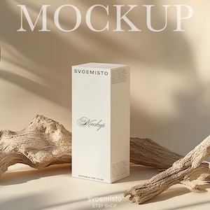 Mockup verpakking cosmetische doos, Mockup verzenddoos, Mockup kartonnen doos, Mockup Crème Vierkante Doos, Mockup Doos, Mockup AI