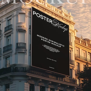 Billboard Poster Mockup - PSD Vorlage für Billboard Display, Poster Showcase, Werbung Mockup, Lifestyle Design Mockup