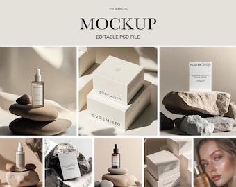 40+ Cosmetic, Stationery and Packaging Mockup PSD Bundle Set, Mockup Bundle,  PSD Mockup, Mega Bundle Mockup, Bundle Professional Mockup,AI