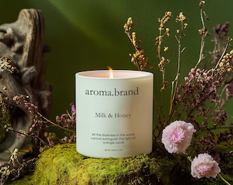 Floral Candle Label Mockup, Minimalistic Candle Jar Mockup, Candle Branding Mockup, Product Packaging Mockup, Aesthetic Candle Mockup AI