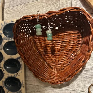 Green aventurine dangles